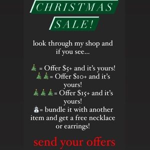 Christmas sale is happening now! Send me your offers 🎄
